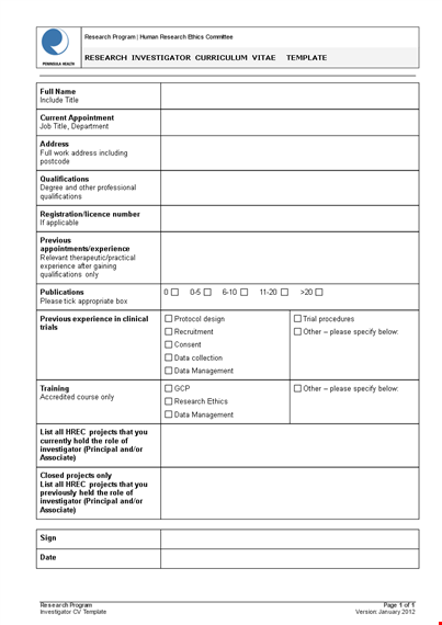 professional curriculum vitae template - highlight your experience, qualifications and more! template