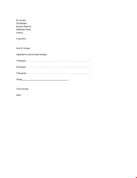 formal business letter template | a guide for managers | scooper and barclay template