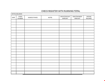 easily balance your checkbook with our comprehensive checkbook register template