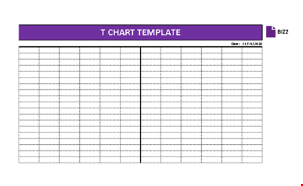 t chart template template