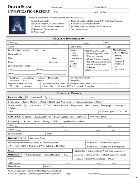 police investigation report template template