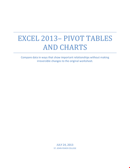 pivot table chart template - click within pivottable template