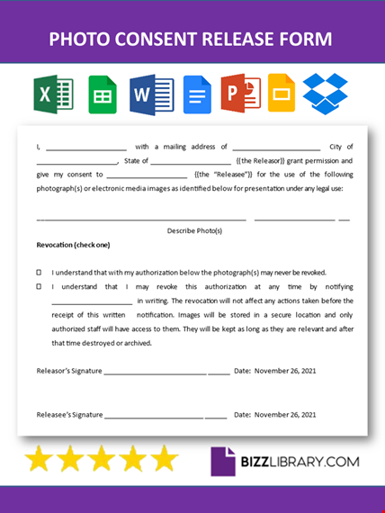 photo consent form template