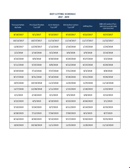 letting schedule templates | find the perfect letting schedule template