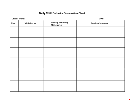 children's chart template