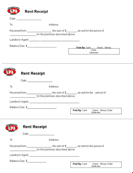 rent receipt sample template template