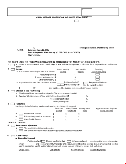 child support agreement - ensuring fair and timely support for your child template