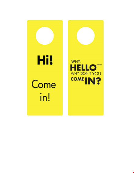 creative door hanger template | customize in 𝗡𝗼 𝗧𝗶𝗺𝗲 | free download template