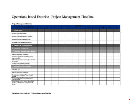 project management timeline template word template