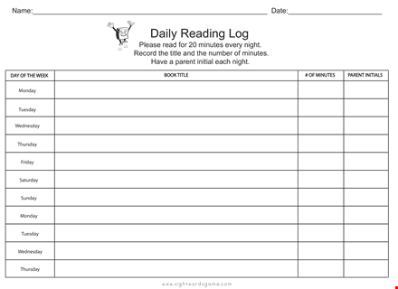 track your child's reading progress with our easy-to-use reading log template | monday entries template