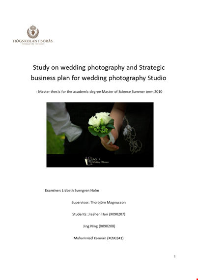 photography business marketing plan template