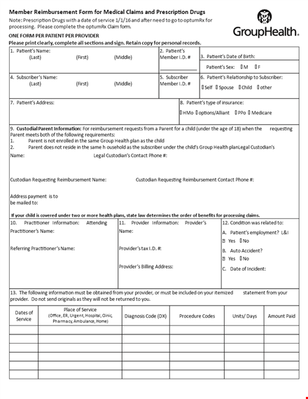 submit a health provider reimbursement form - get the information you need template