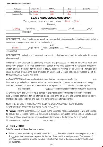 license agreement template - create a secure and effective contract for licensees and licensors template