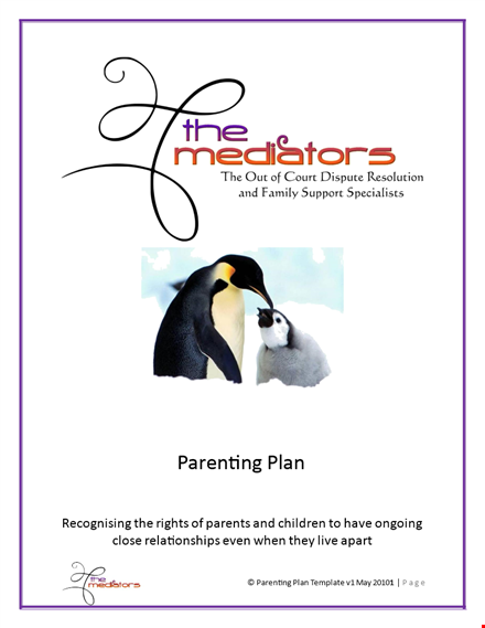 create a comprehensive parenting plan with our template | free download template