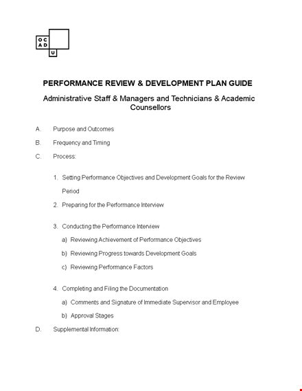 performance review development plan template