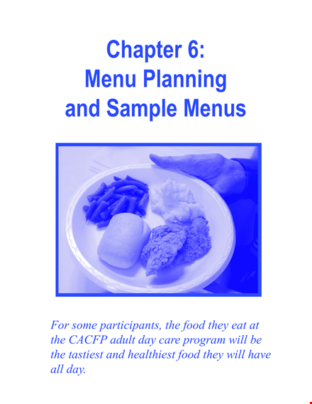 daycare meal plan template - create delicious and nutritious menus template