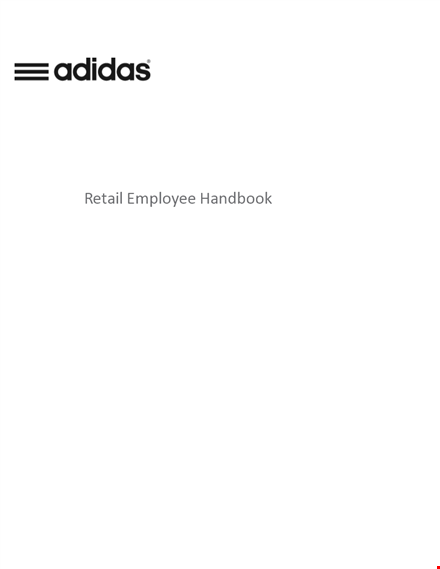 retail employee handbook sample template
