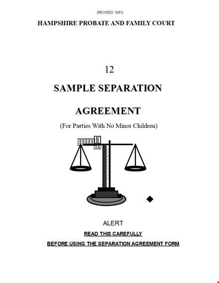 separation agreement template - create a clear and legal agreement with your spouse template