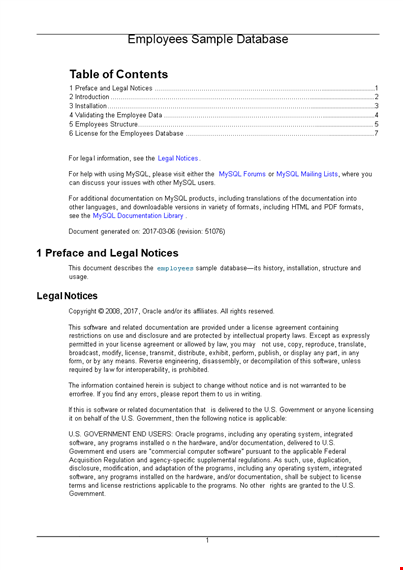 employee database template - simplify employee management | oracle template