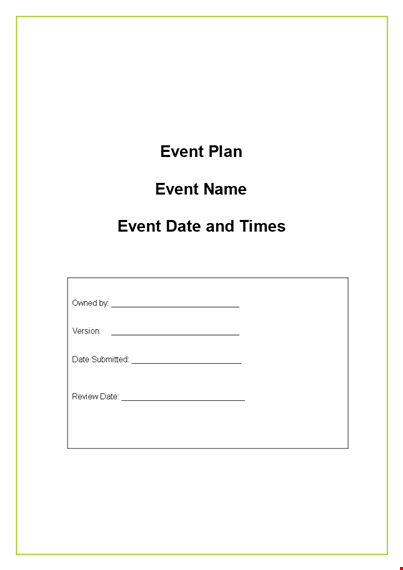 event planning template - streamline your planning process with ease template