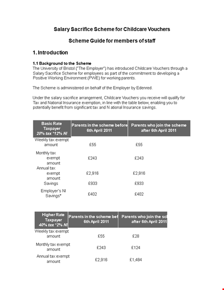 childcare voucher scheme template template