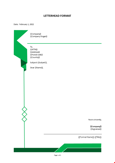 letterhead format  template