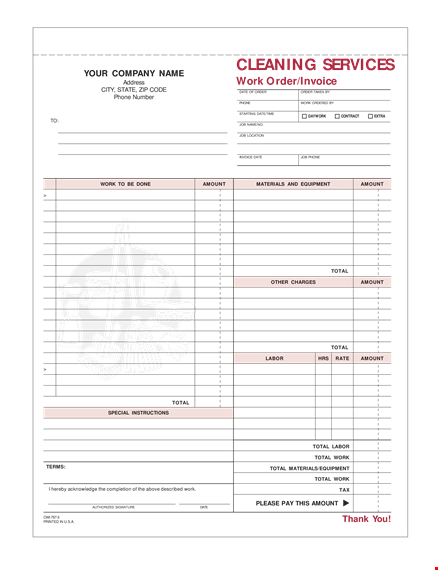 cleaning company invoice template qwkwbqck template