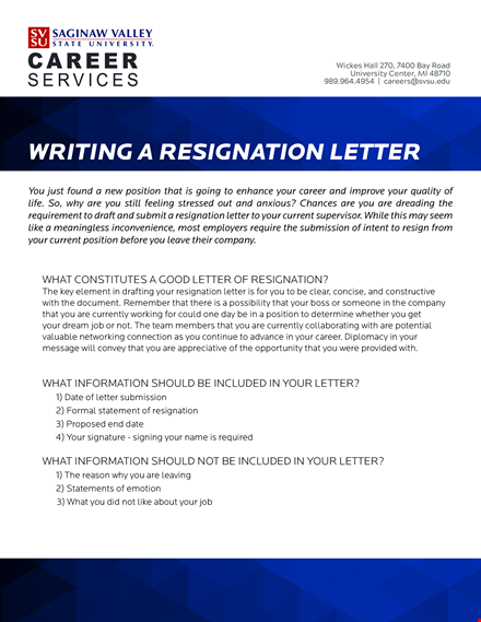 resignation letter guide template
