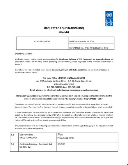 request goods price template