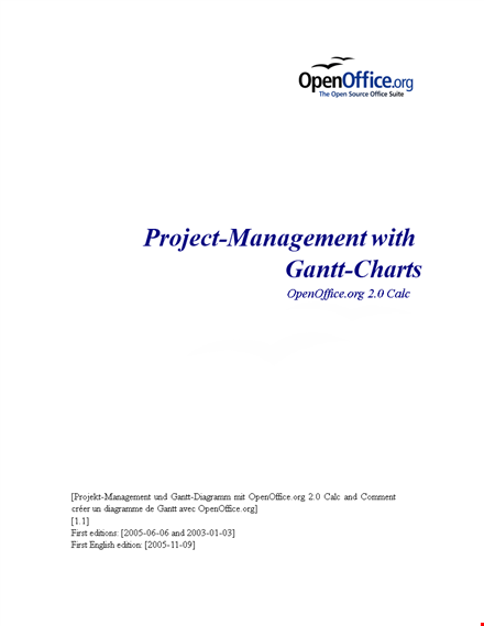 project management chart - license, documentation & contributors template