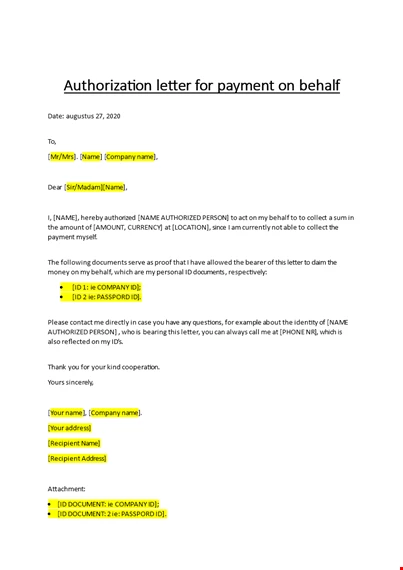 Authorization Letter Sample To Act On Behalf from www.bizzlibrary.com